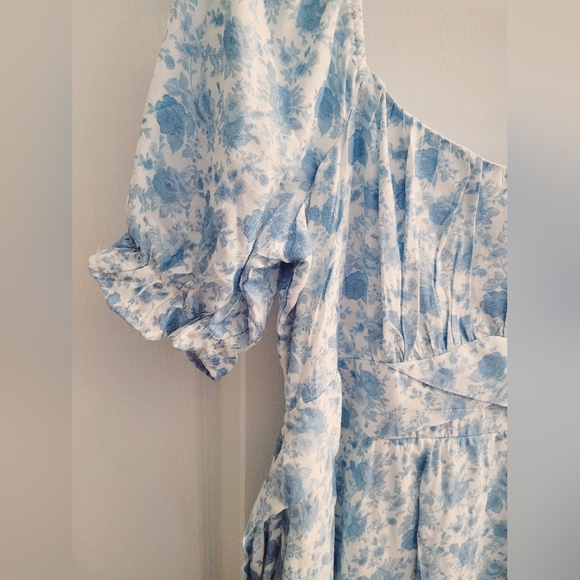 ARULA Light Blue Floral Mini Dress - Picture 4 of 11